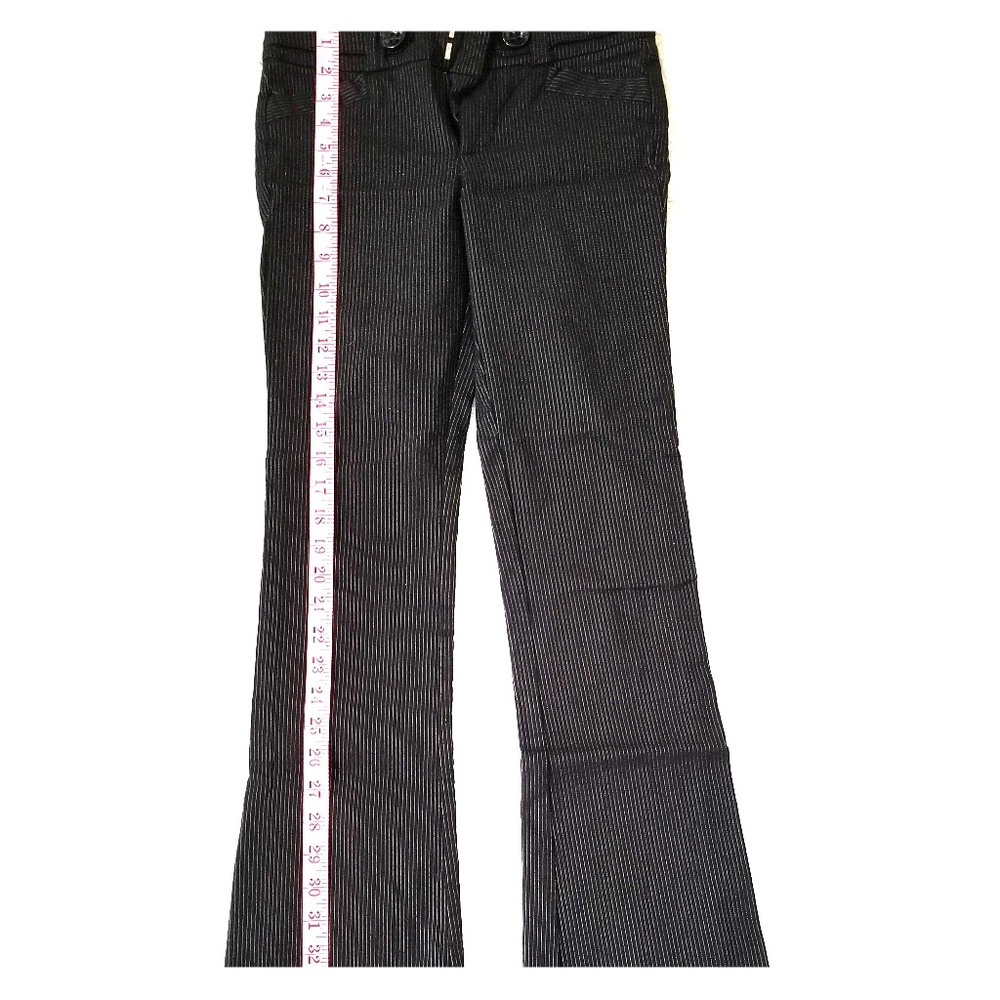 Black pin stripe juniors dress pants